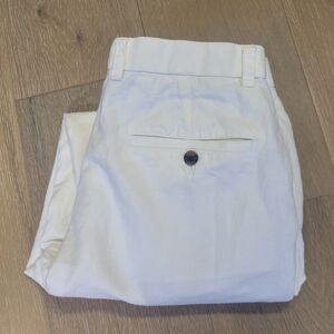 Brooks Brothers Pants Men's 32/30 Clark White Linen Blend Flat Front Chino Pants